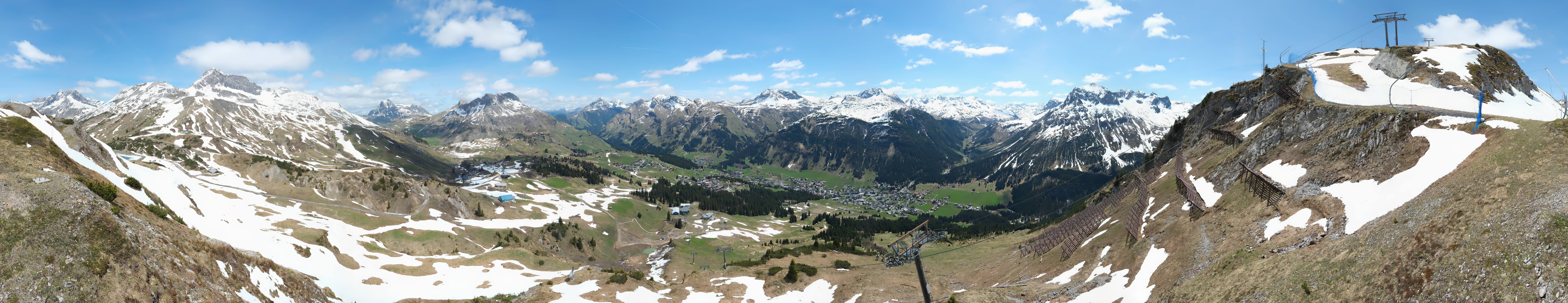 Archiv Foto Webcam Lech-Zürs: Kriegerhorn Panoramablick
