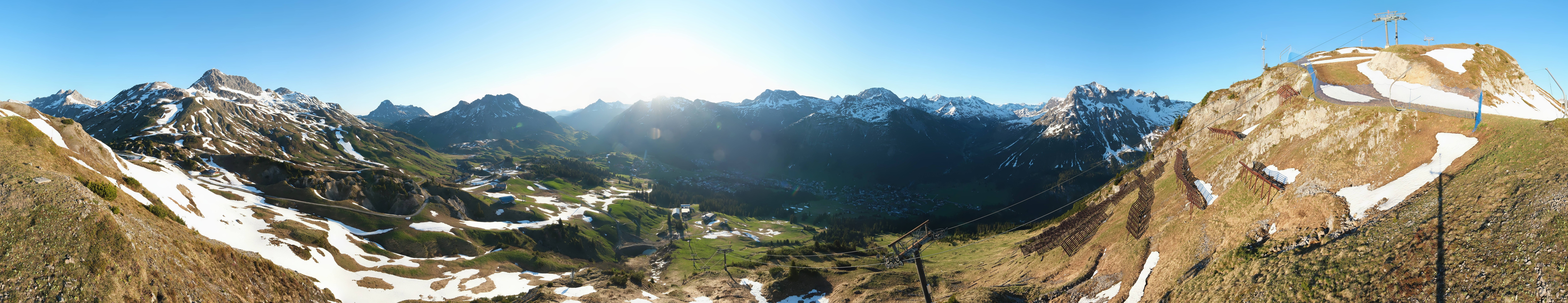 Archiv Foto Webcam Lech-Zürs: Kriegerhorn Panoramablick
