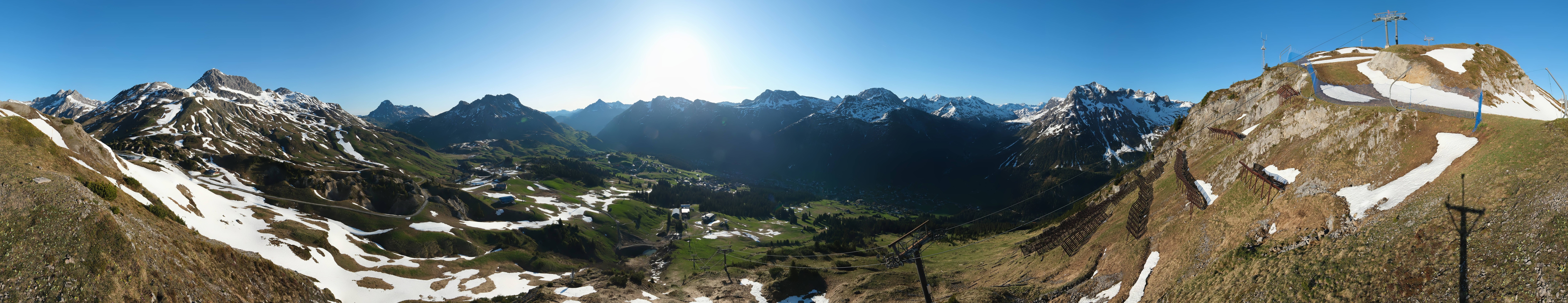 Archiv Foto Webcam Lech-Zürs: Kriegerhorn Panoramablick