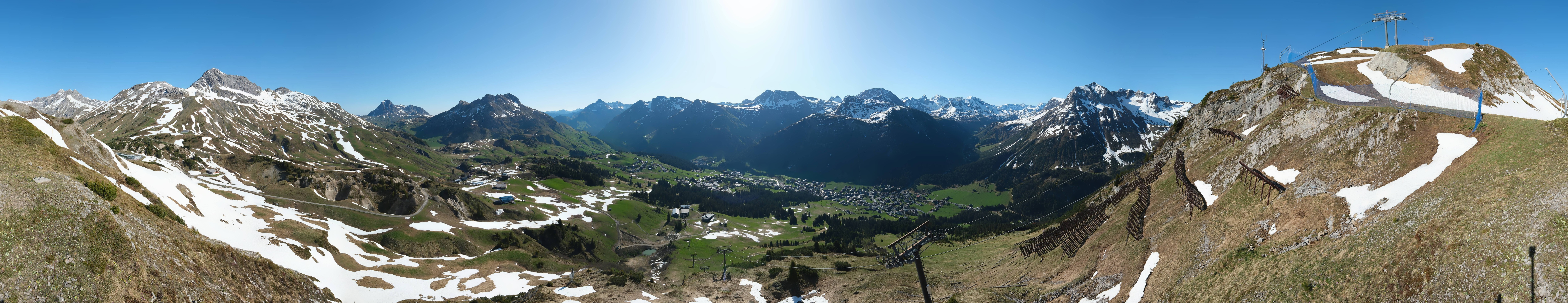Archiv Foto Webcam Lech-Zürs: Kriegerhorn Panoramablick