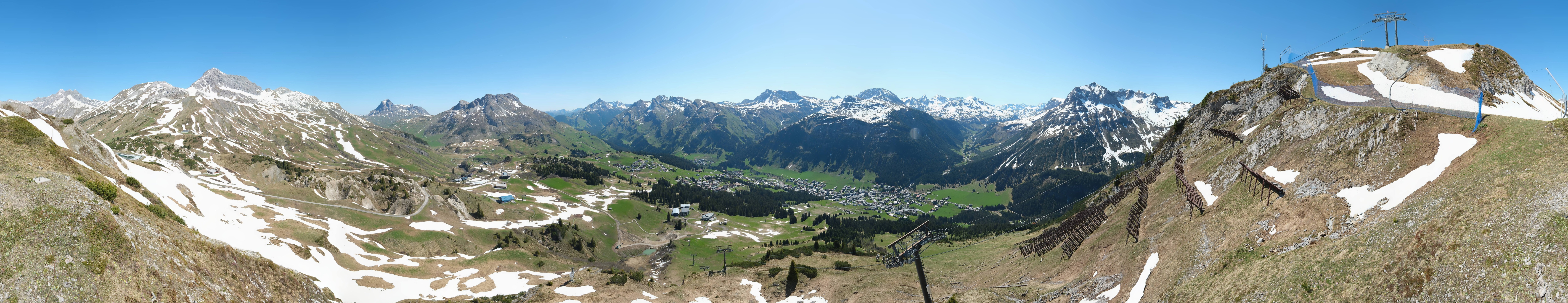 Archiv Foto Webcam Lech-Zürs: Kriegerhorn Panoramablick