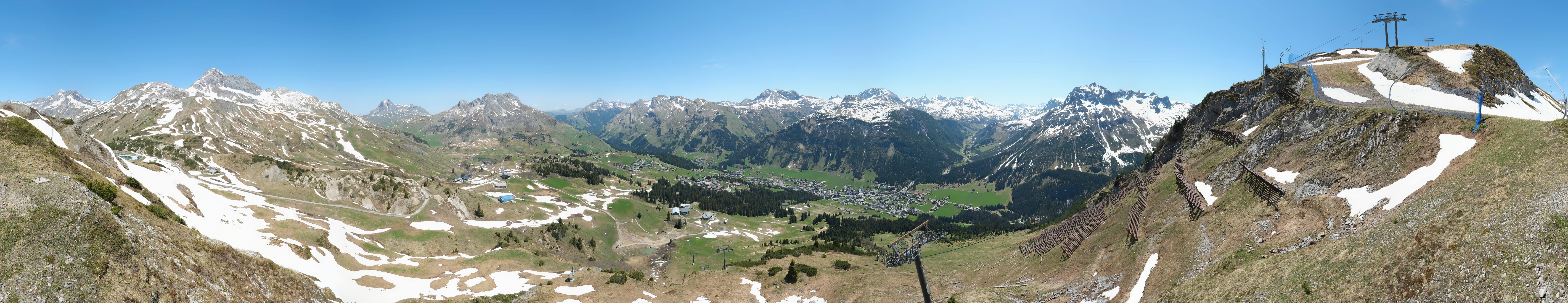 Archiv Foto Webcam Lech-Zürs: Kriegerhorn Panoramablick