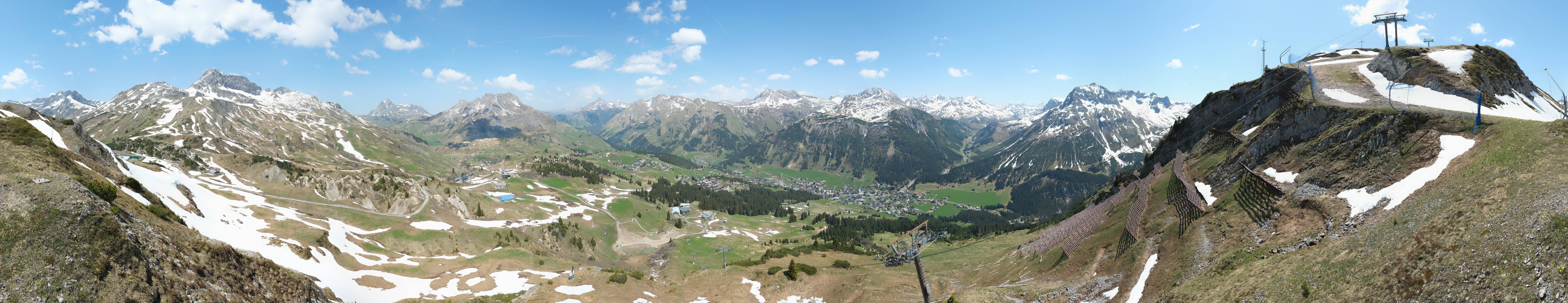 Archiv Foto Webcam Lech-Zürs: Kriegerhorn Panoramablick