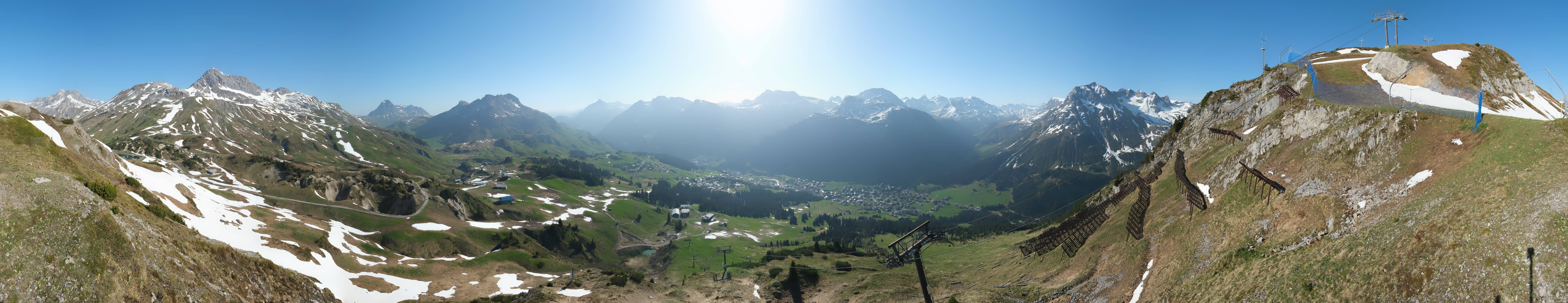 Archiv Foto Webcam Lech-Zürs: Kriegerhorn Panoramablick