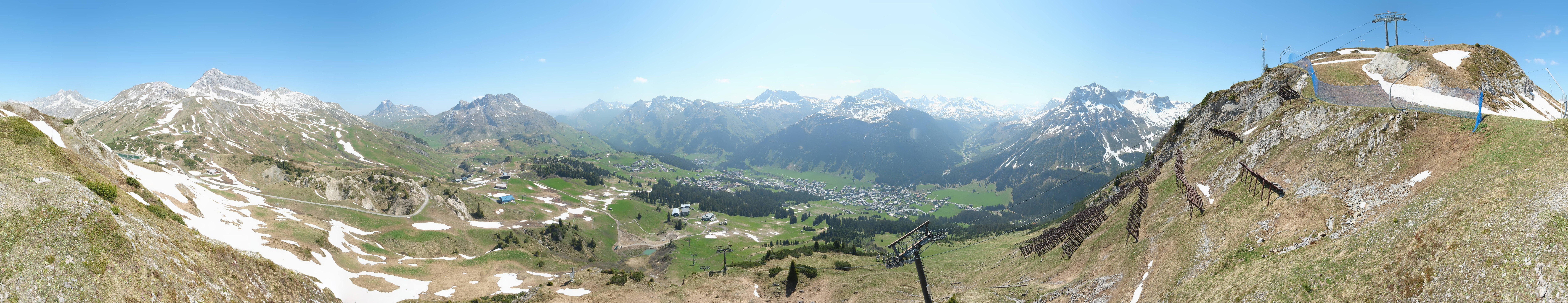 Archiv Foto Webcam Lech-Zürs: Kriegerhorn Panoramablick