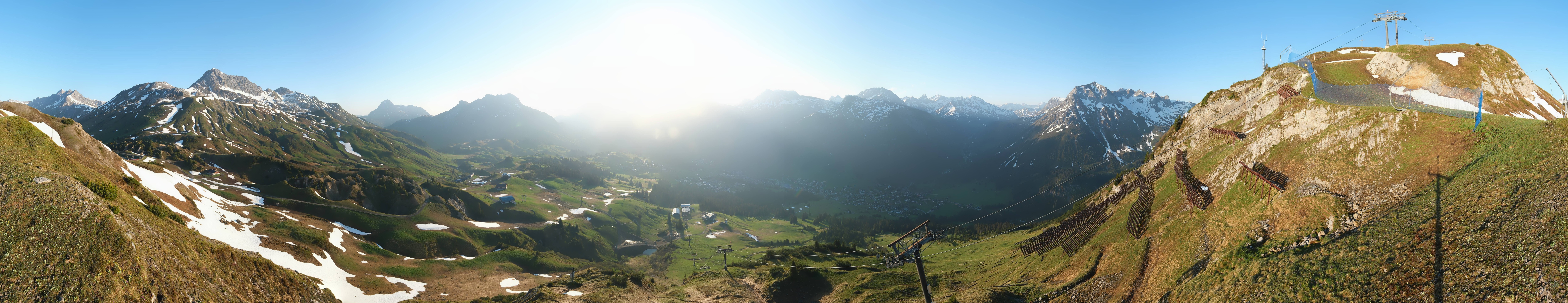 Archiv Foto Webcam Lech-Zürs: Kriegerhorn Panoramablick