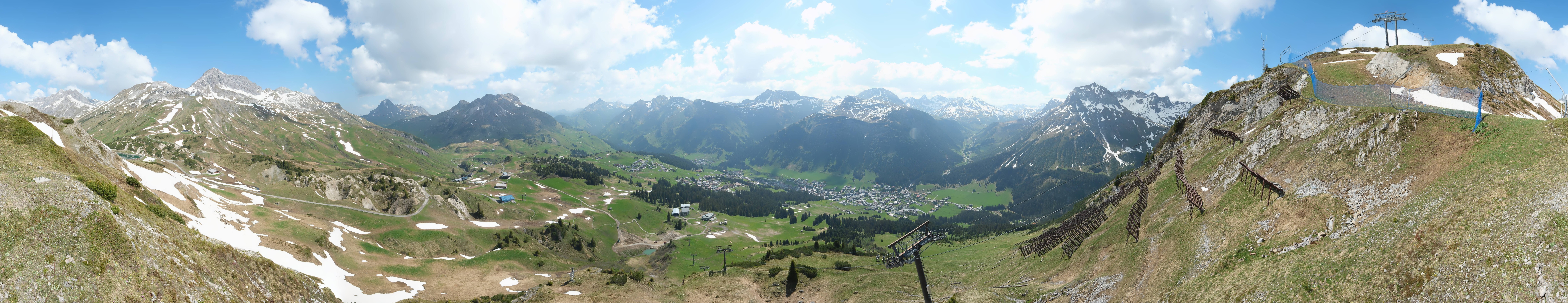 Archiv Foto Webcam Lech-Zürs: Kriegerhorn Panoramablick
