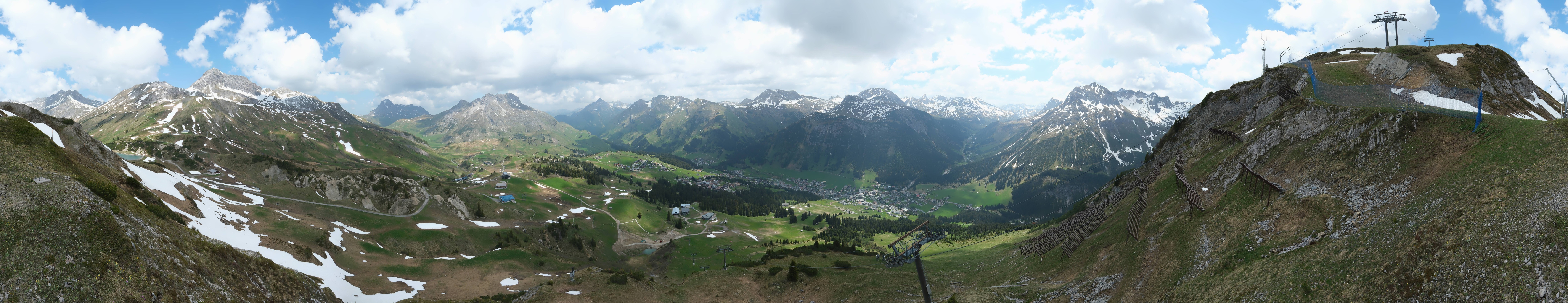 Archiv Foto Webcam Lech-Zürs: Kriegerhorn Panoramablick