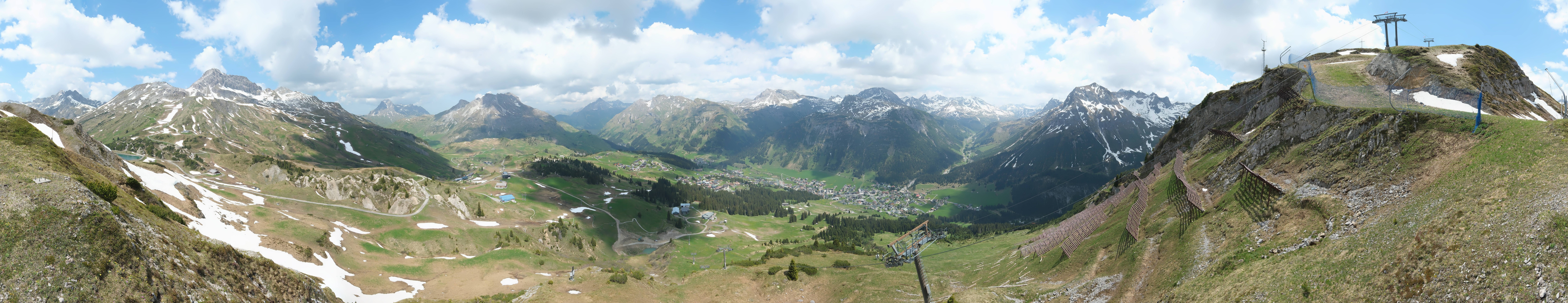 Archiv Foto Webcam Lech-Zürs: Kriegerhorn Panoramablick