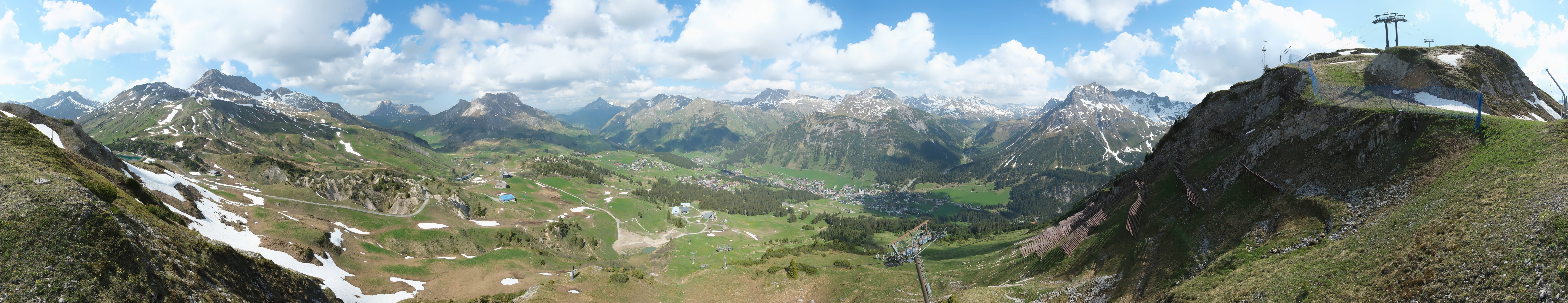 Archiv Foto Webcam Lech-Zürs: Kriegerhorn Panoramablick
