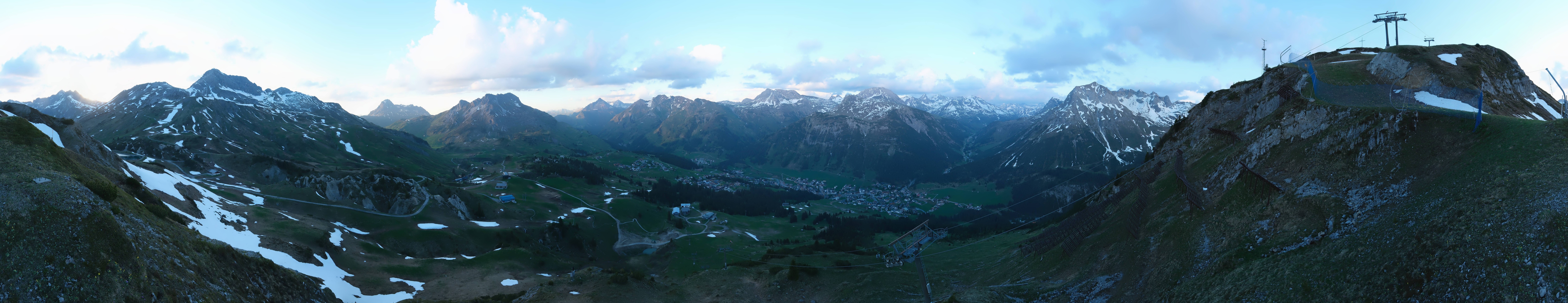 Archiv Foto Webcam Lech-Zürs: Kriegerhorn Panoramablick