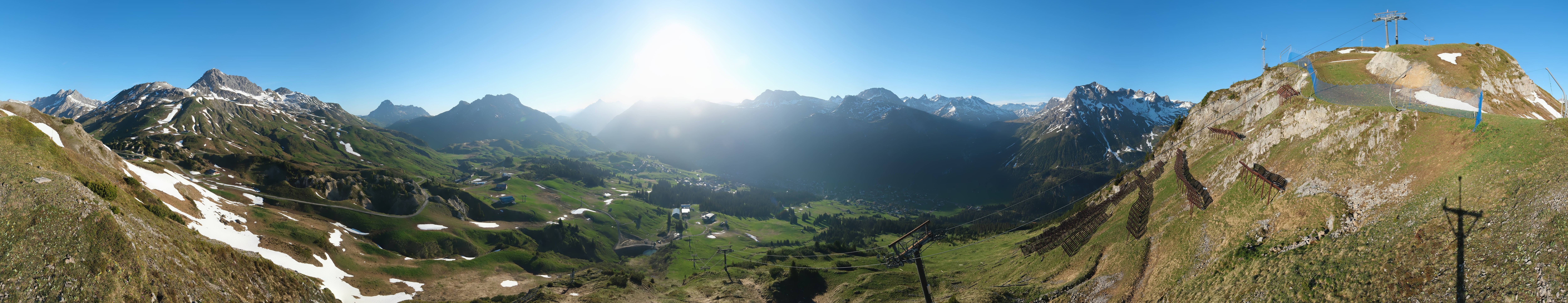Archiv Foto Webcam Lech-Zürs: Kriegerhorn Panoramablick
