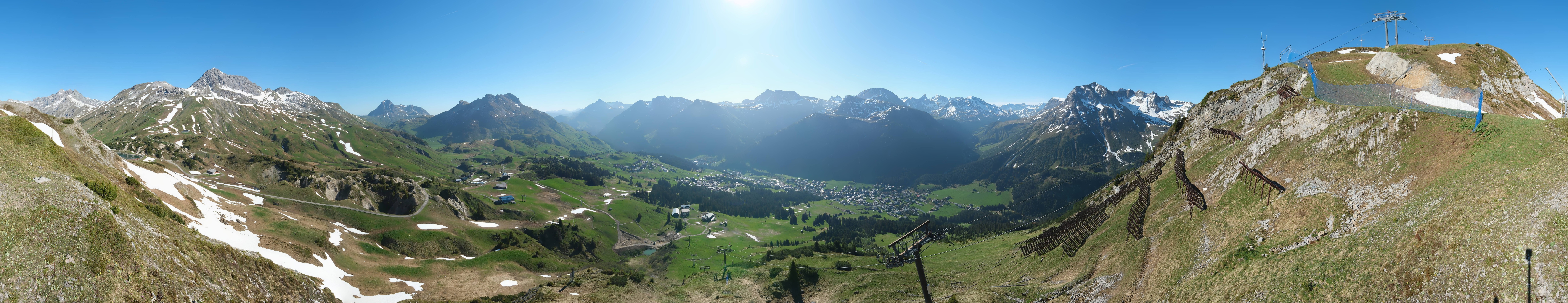 Archiv Foto Webcam Lech-Zürs: Kriegerhorn Panoramablick