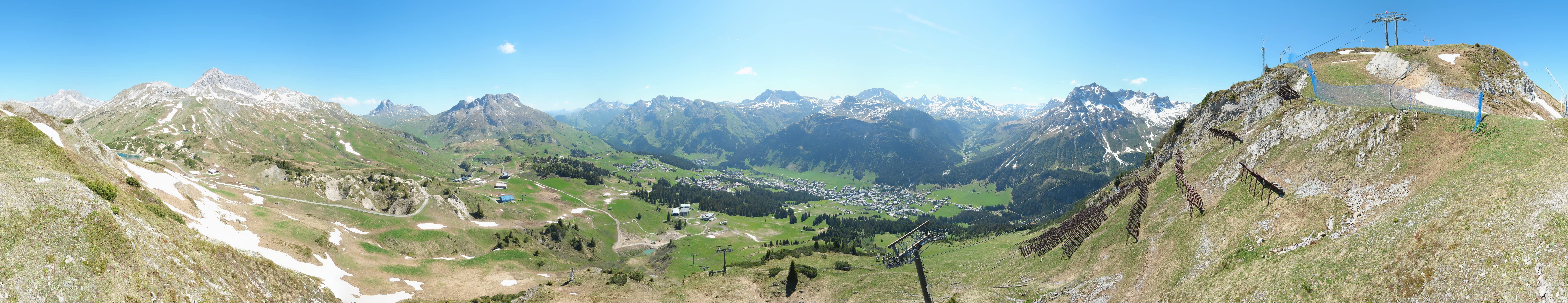 Archiv Foto Webcam Lech-Zürs: Kriegerhorn Panoramablick