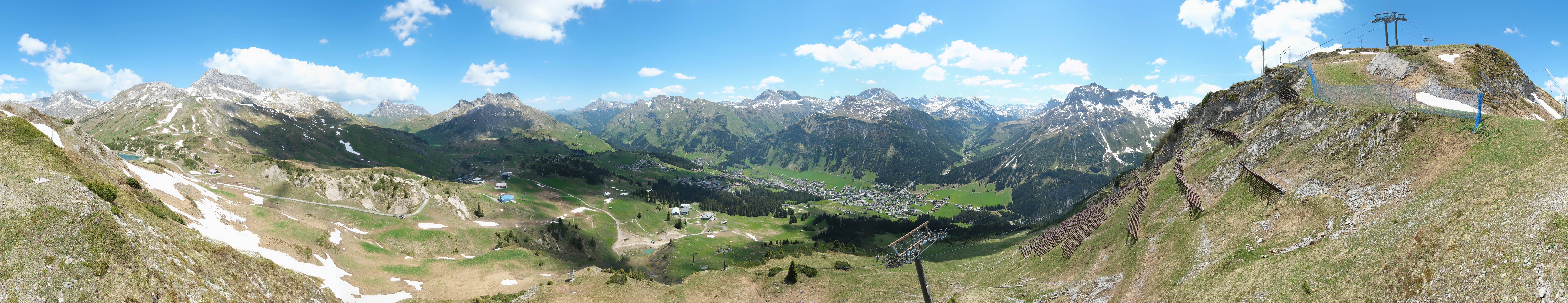 Archiv Foto Webcam Lech-Zürs: Kriegerhorn Panoramablick