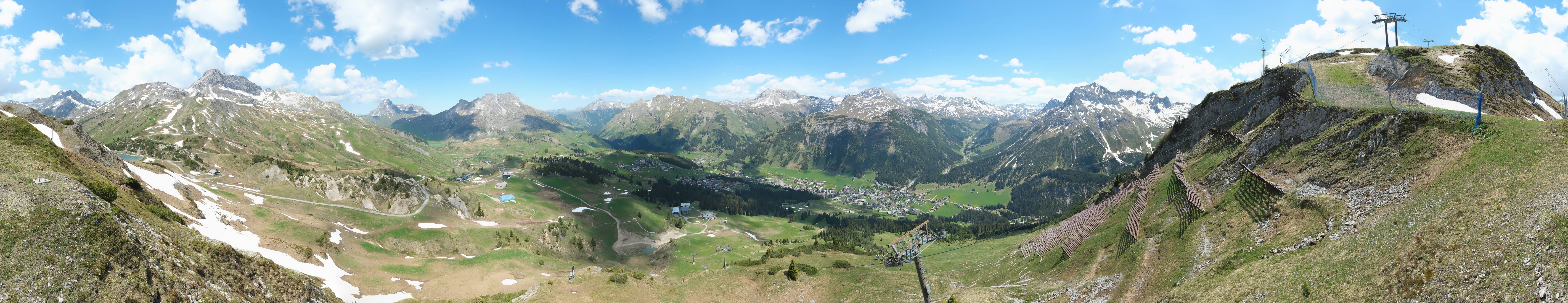 Archiv Foto Webcam Lech-Zürs: Kriegerhorn Panoramablick