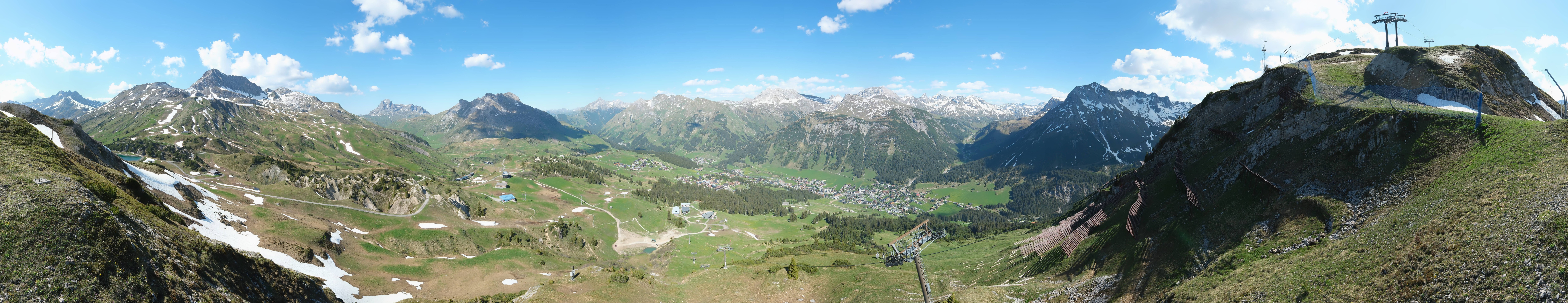 Archiv Foto Webcam Lech-Zürs: Kriegerhorn Panoramablick