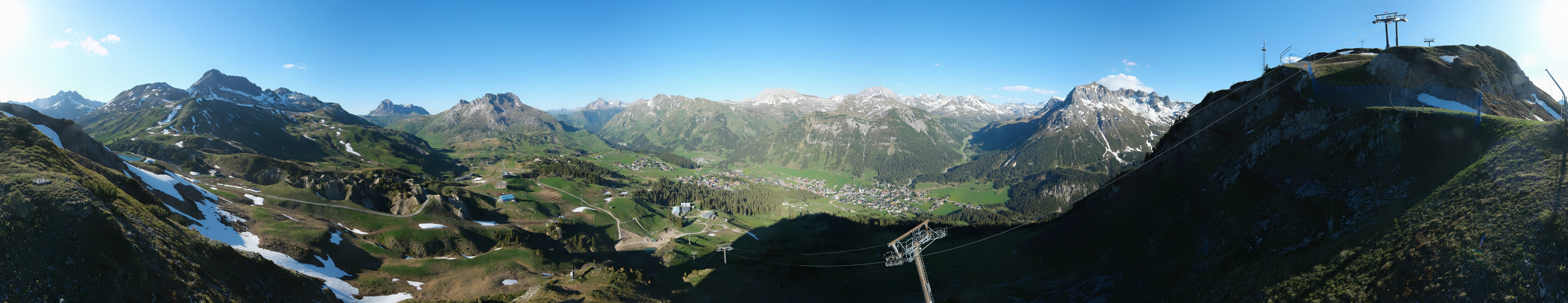 Archiv Foto Webcam Lech-Zürs: Kriegerhorn Panoramablick