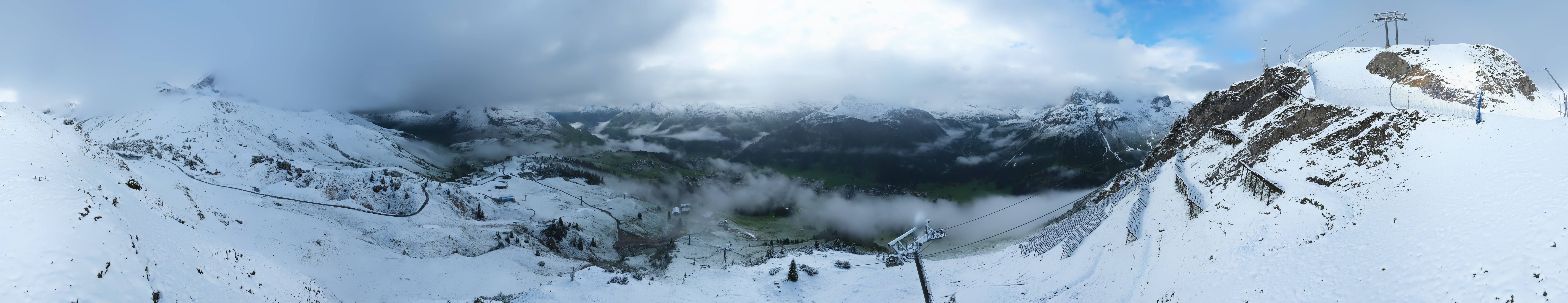 Archiv Foto Webcam Lech-Zürs: Kriegerhorn Panoramablick