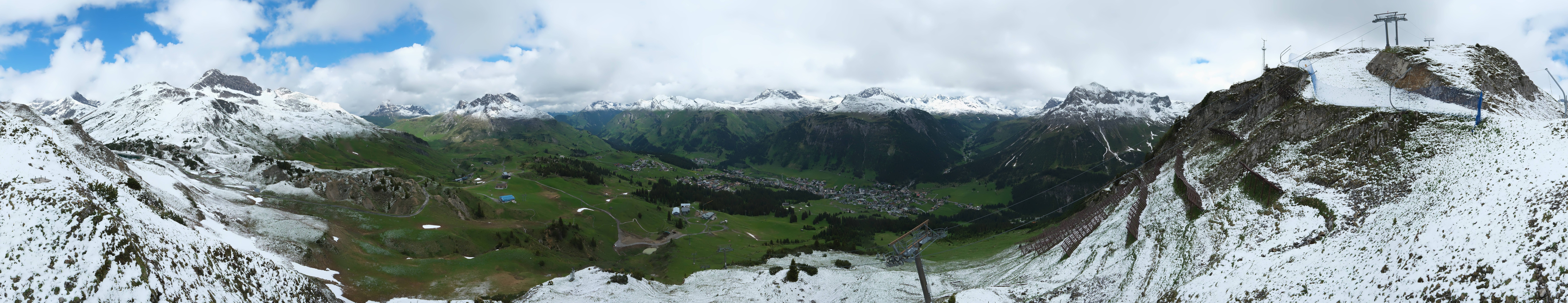Archiv Foto Webcam Lech-Zürs: Kriegerhorn Panoramablick