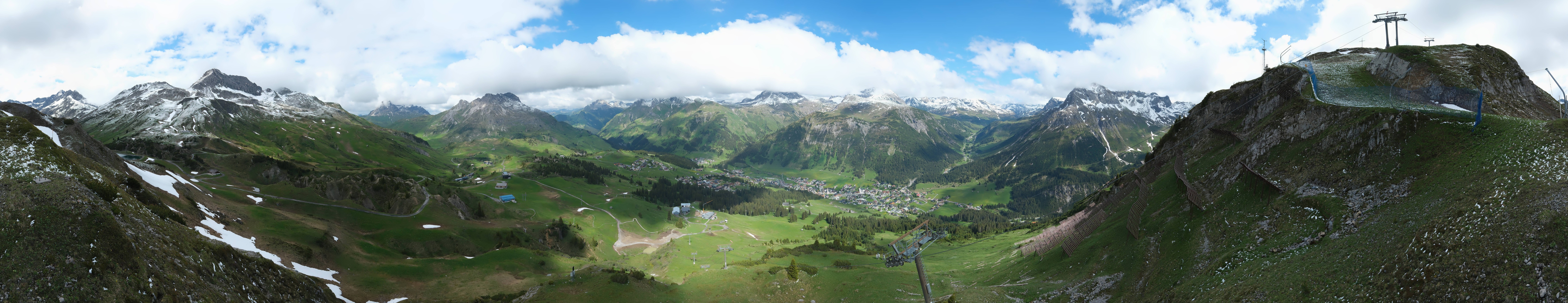 Archiv Foto Webcam Lech-Zürs: Kriegerhorn Panoramablick
