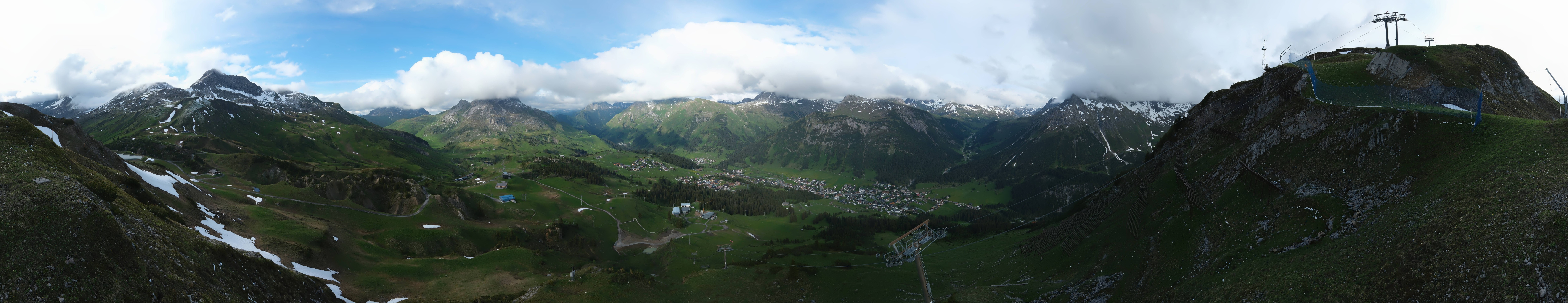 Archiv Foto Webcam Lech-Zürs: Kriegerhorn Panoramablick