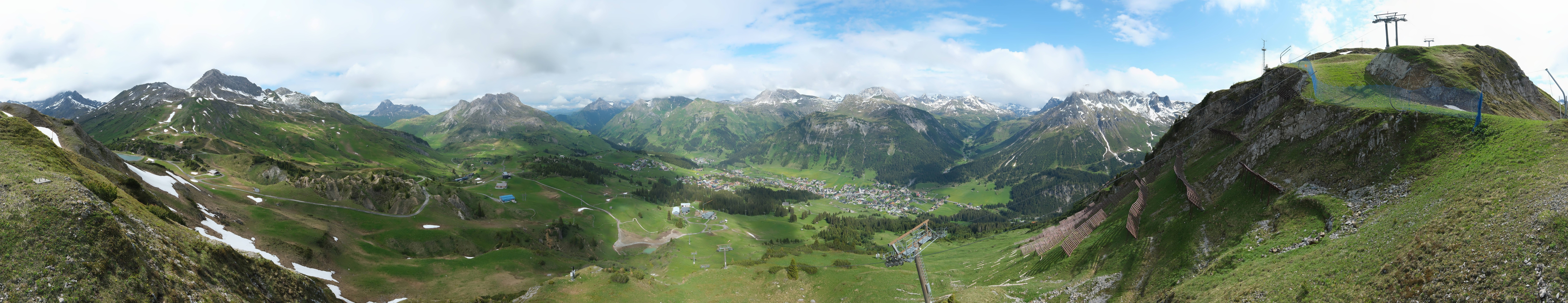 Archiv Foto Webcam Lech-Zürs: Kriegerhorn Panoramablick