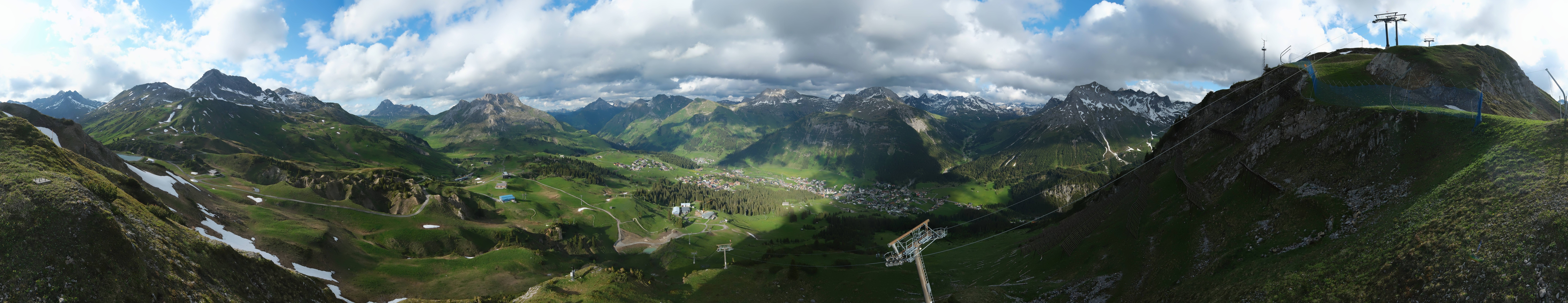Archiv Foto Webcam Lech-Zürs: Kriegerhorn Panoramablick