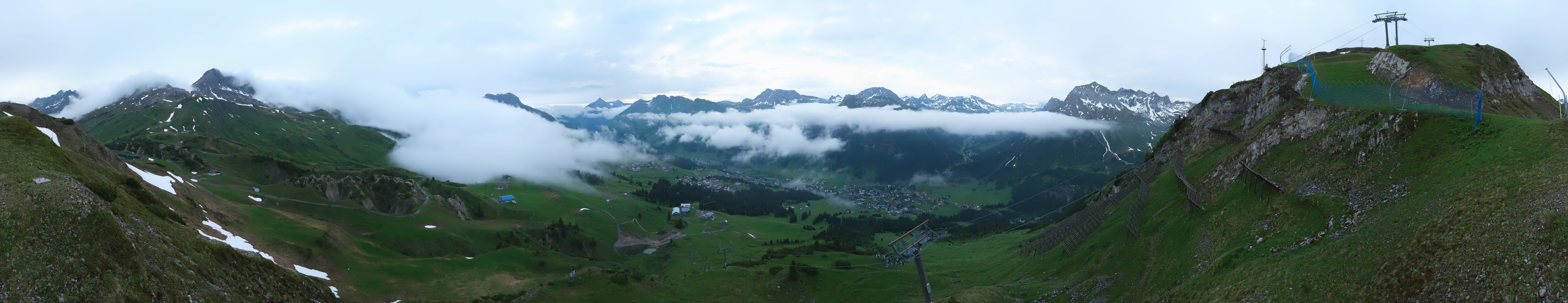 Archiv Foto Webcam Lech-Zürs: Kriegerhorn Panoramablick