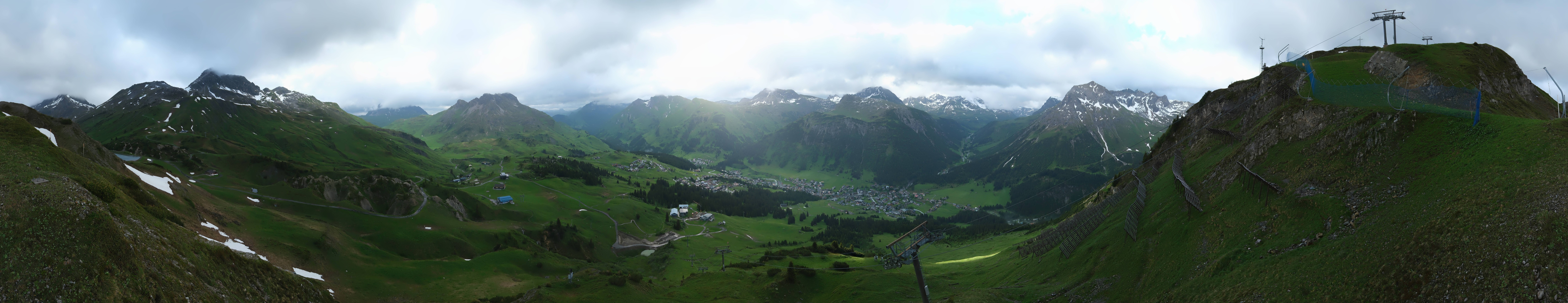 Archiv Foto Webcam Lech-Zürs: Kriegerhorn Panoramablick