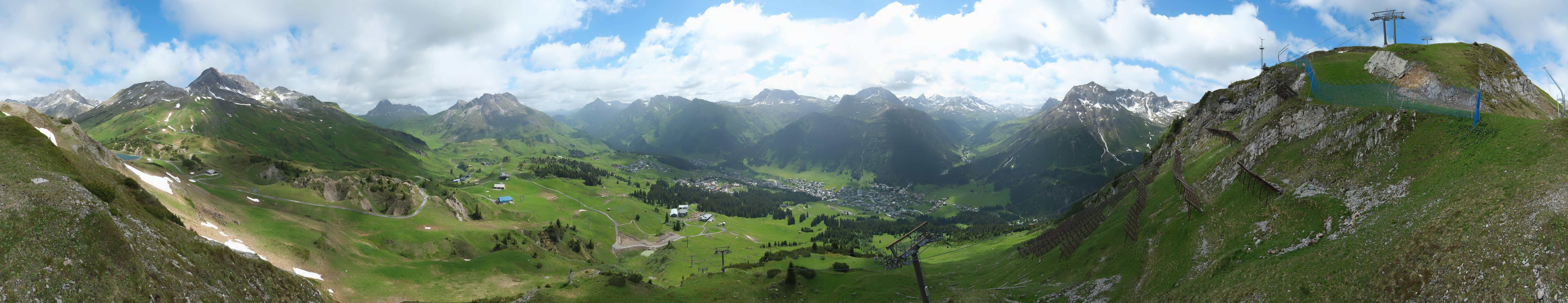 Archiv Foto Webcam Lech-Zürs: Kriegerhorn Panoramablick