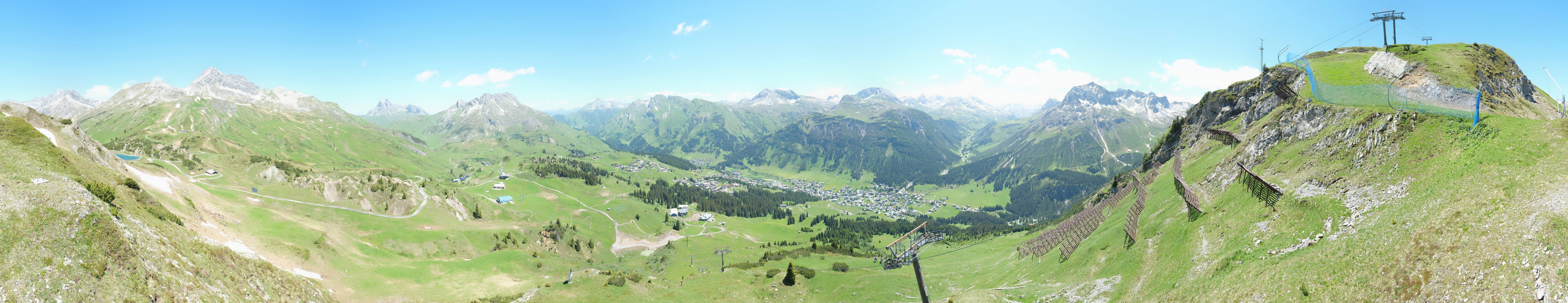 Archiv Foto Webcam Lech-Zürs: Kriegerhorn Panoramablick