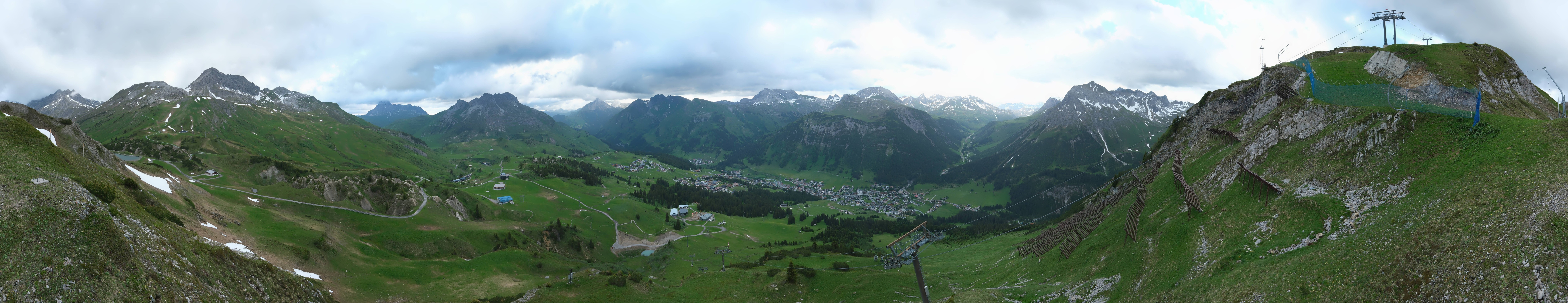 Archiv Foto Webcam Lech-Zürs: Kriegerhorn Panoramablick