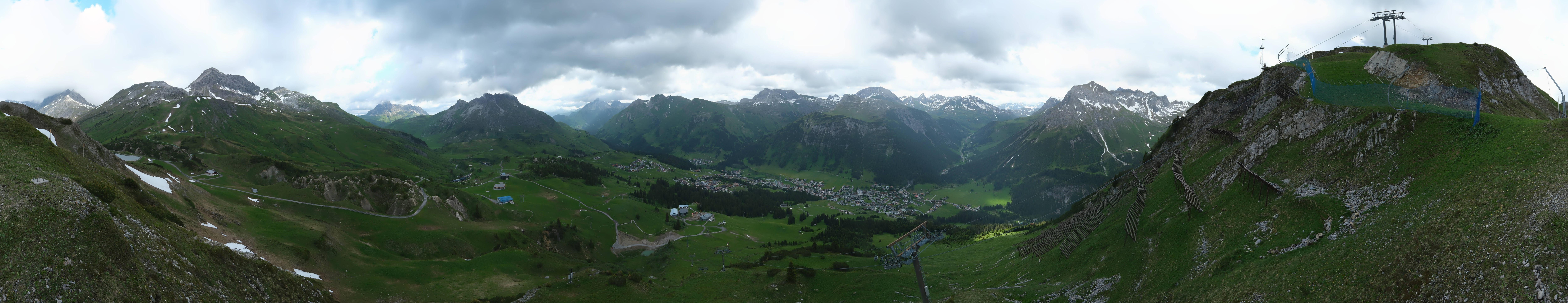 Archiv Foto Webcam Lech-Zürs: Kriegerhorn Panoramablick