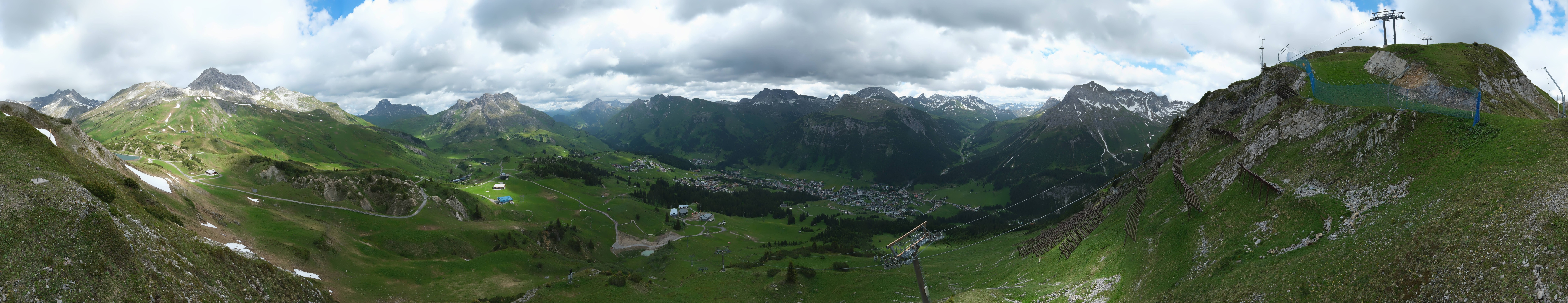 Archiv Foto Webcam Lech-Zürs: Kriegerhorn Panoramablick