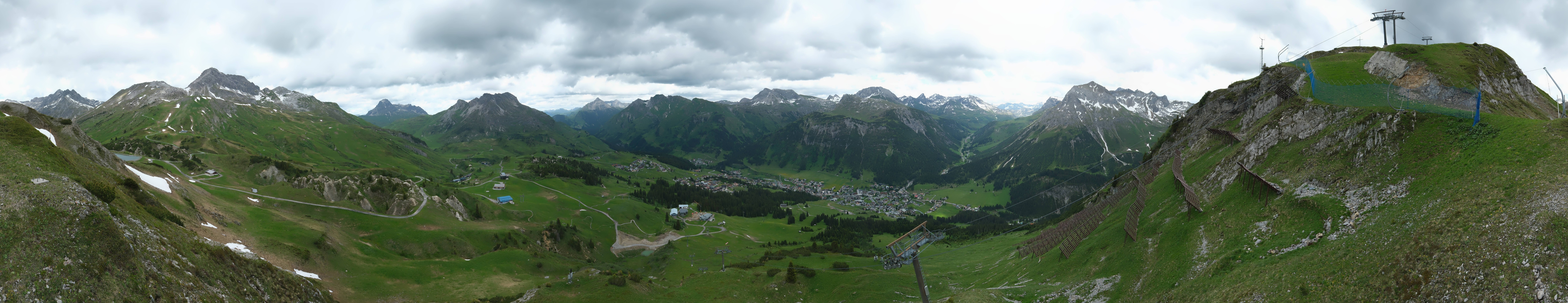 Archiv Foto Webcam Lech-Zürs: Kriegerhorn Panoramablick