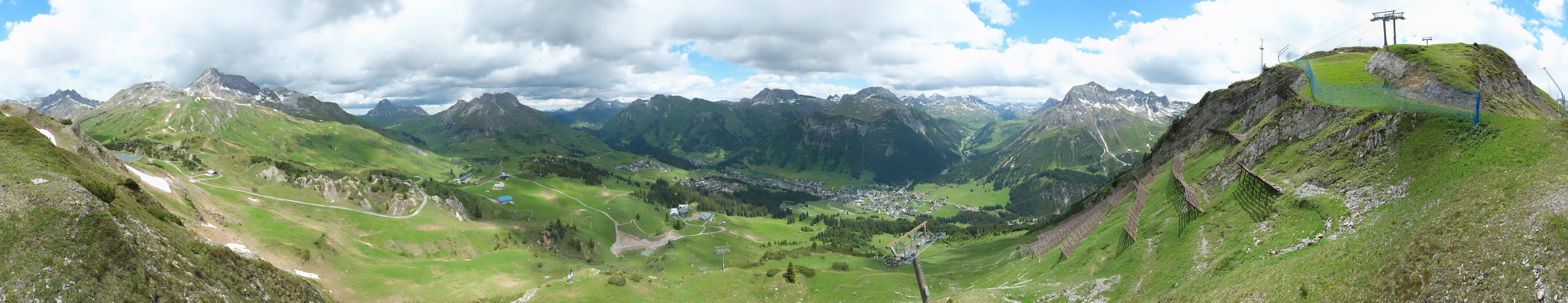 Archiv Foto Webcam Lech-Zürs: Kriegerhorn Panoramablick