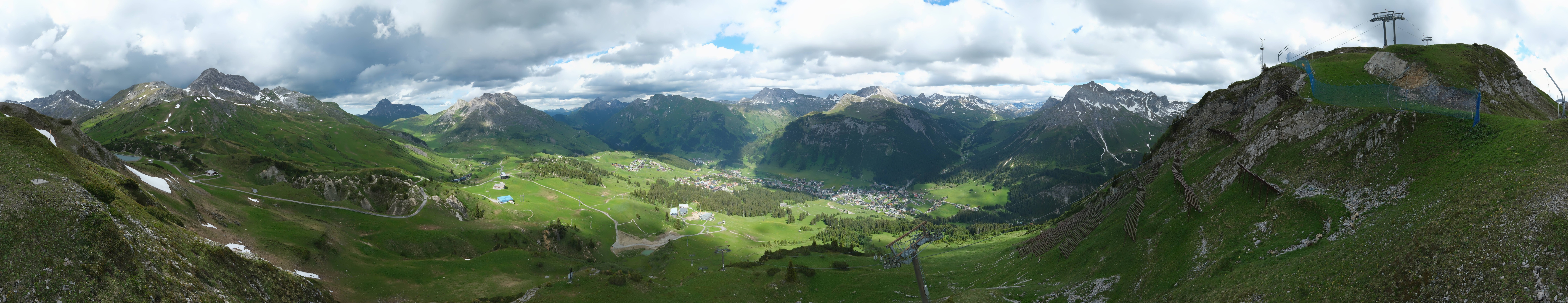 Archiv Foto Webcam Lech-Zürs: Kriegerhorn Panoramablick