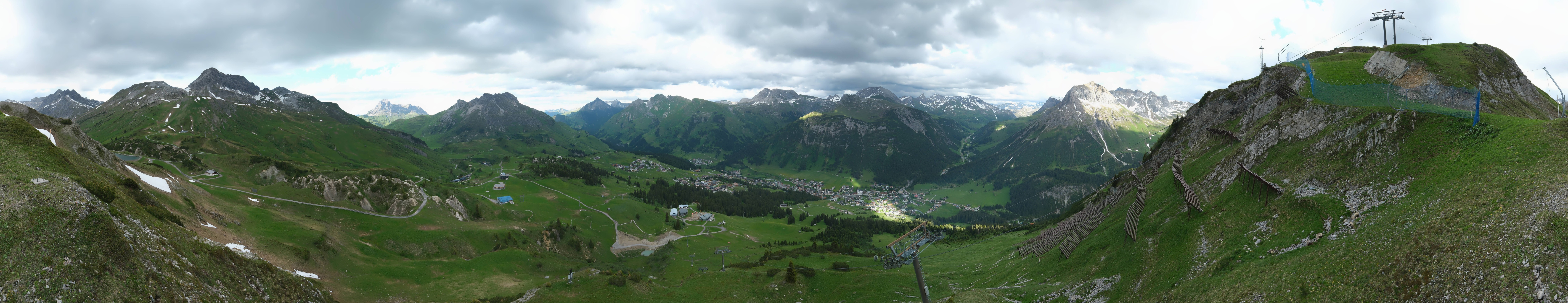 Archiv Foto Webcam Lech-Zürs: Kriegerhorn Panoramablick