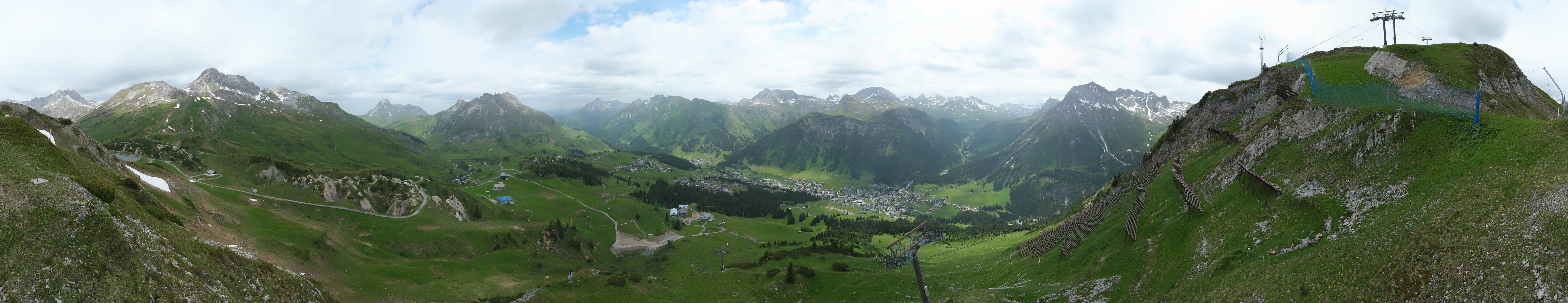 Archiv Foto Webcam Lech-Zürs: Kriegerhorn Panoramablick
