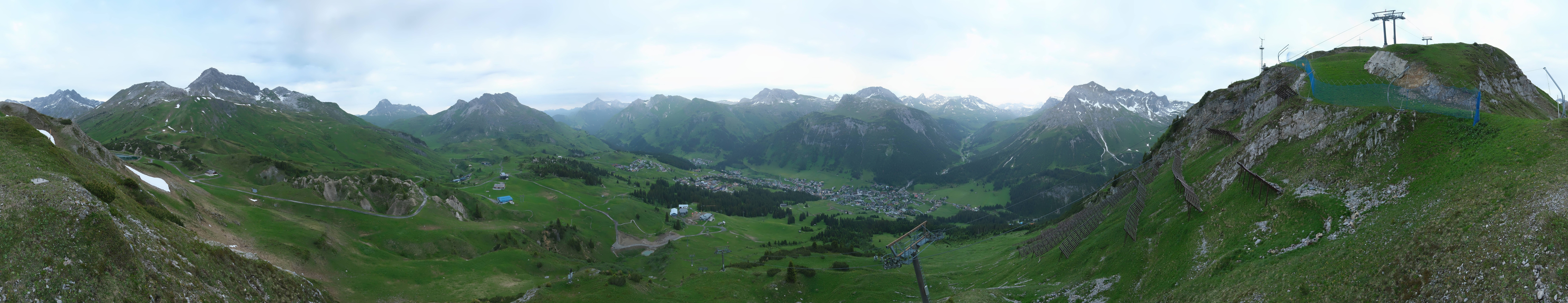 Archiv Foto Webcam Lech-Zürs: Kriegerhorn Panoramablick
