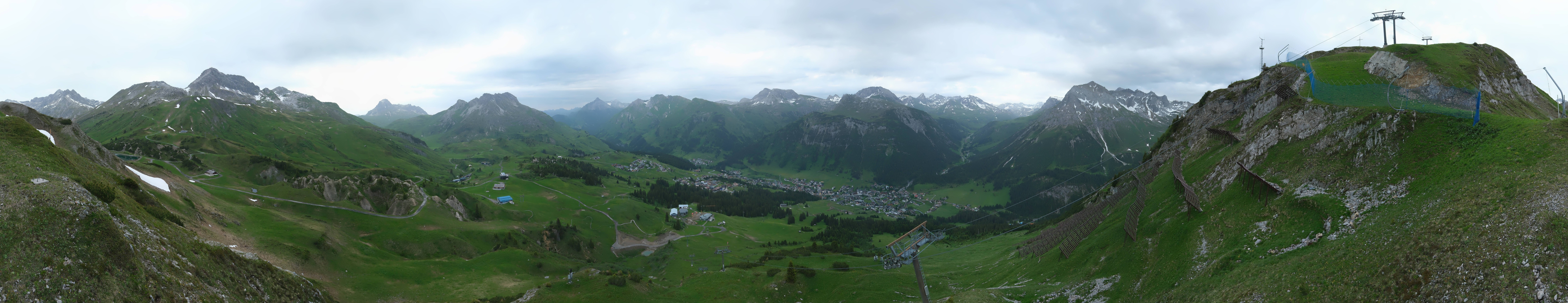 Archiv Foto Webcam Lech-Zürs: Kriegerhorn Panoramablick
