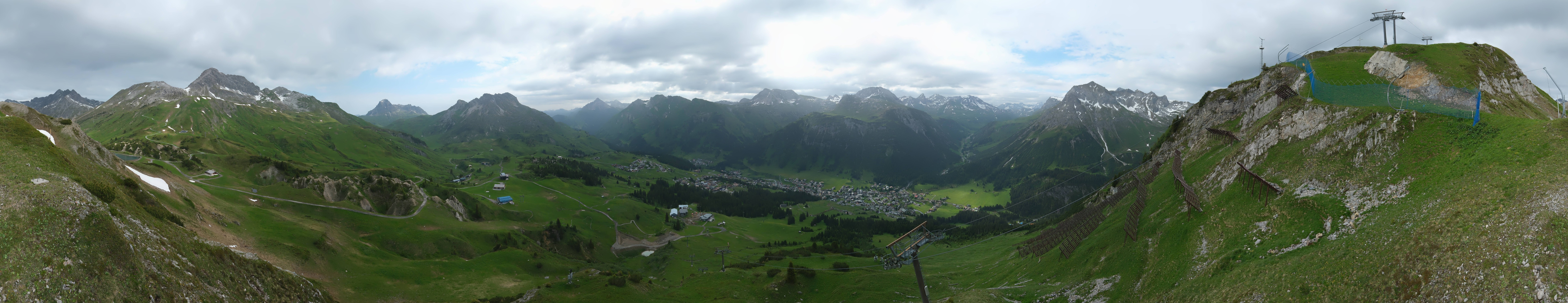 Archiv Foto Webcam Lech-Zürs: Kriegerhorn Panoramablick