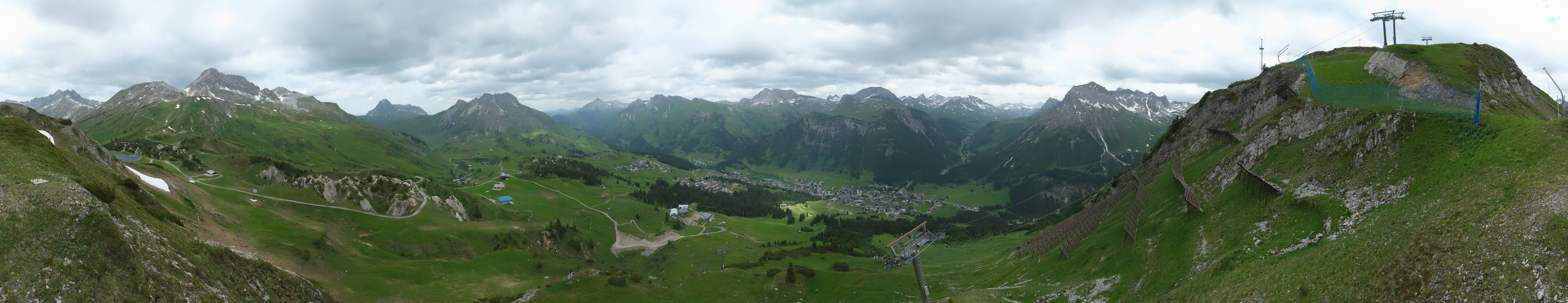 Archiv Foto Webcam Lech-Zürs: Kriegerhorn Panoramablick