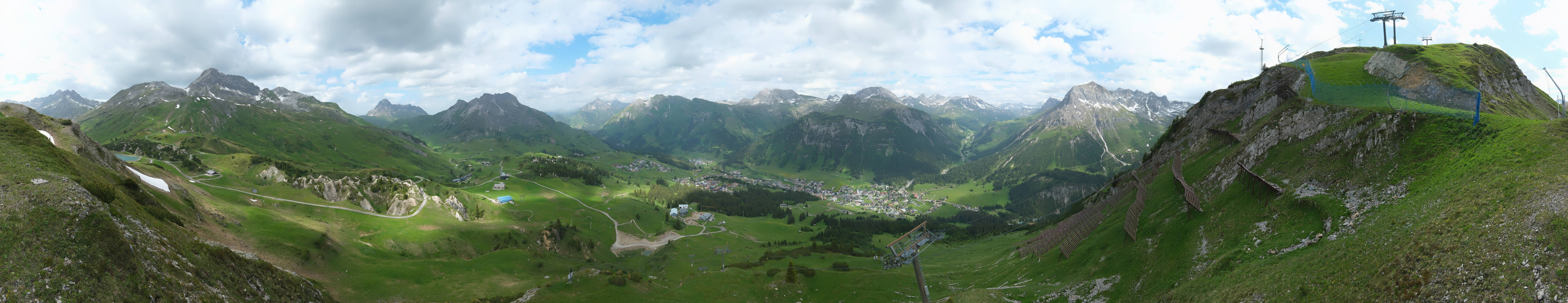 Archiv Foto Webcam Lech-Zürs: Kriegerhorn Panoramablick