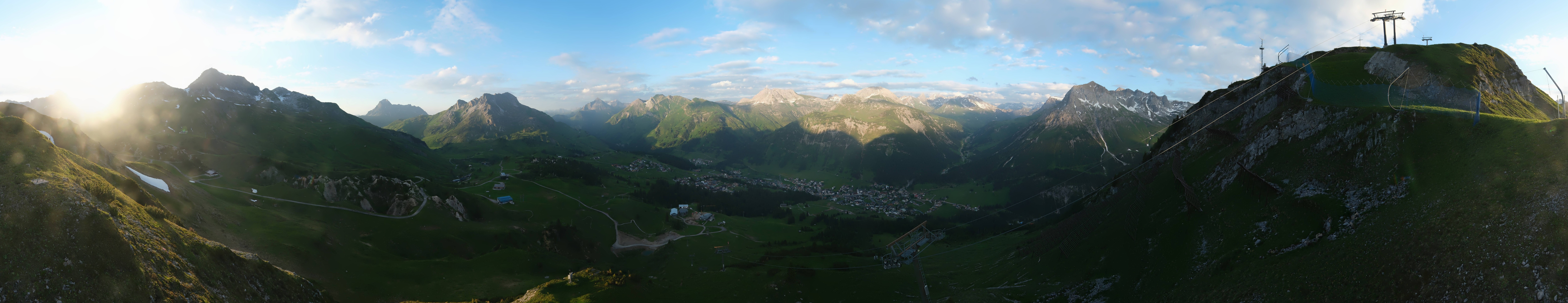 Archiv Foto Webcam Lech-Zürs: Kriegerhorn Panoramablick