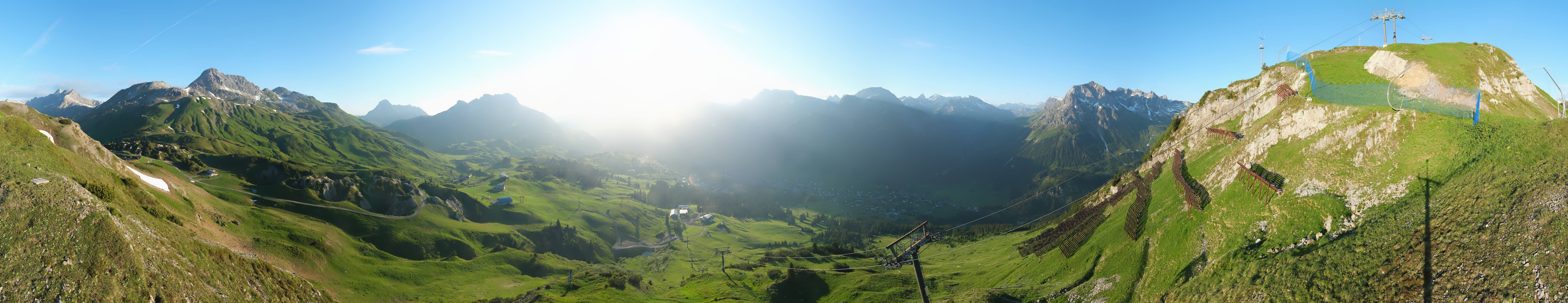 Archiv Foto Webcam Lech-Zürs: Kriegerhorn Panoramablick