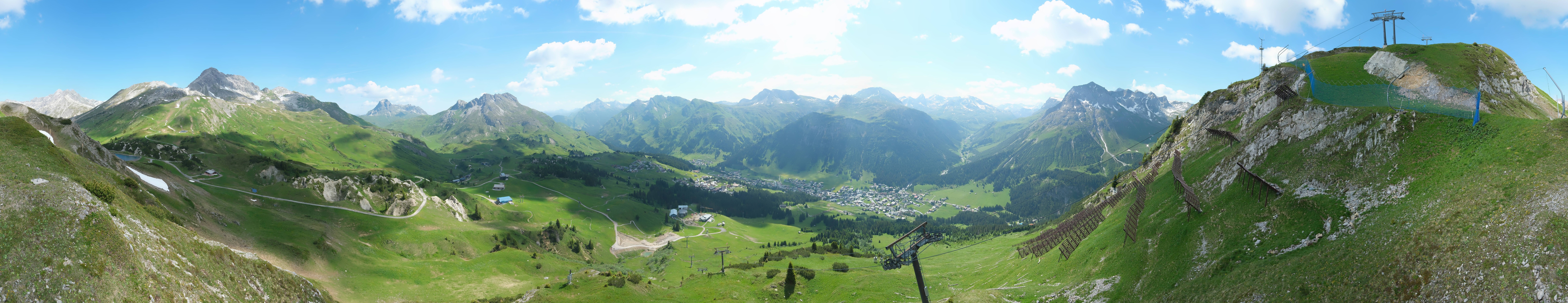 Archiv Foto Webcam Lech-Zürs: Kriegerhorn Panoramablick