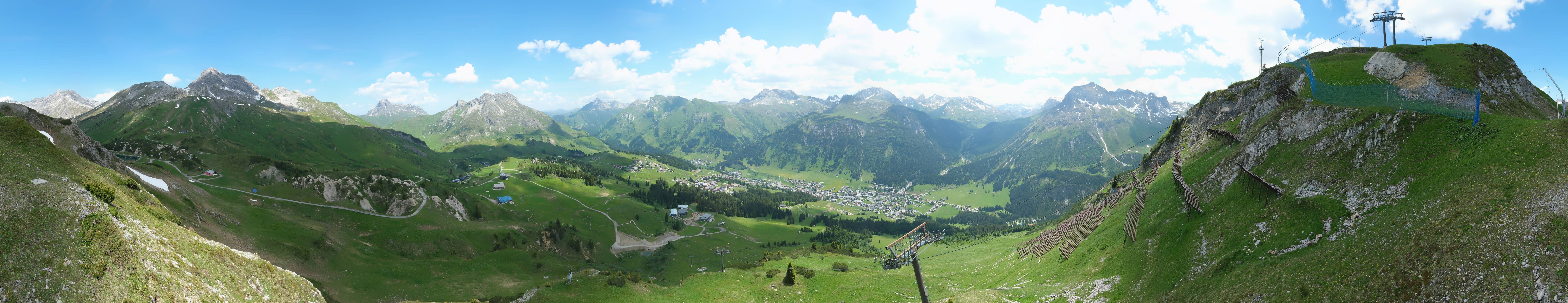 Archiv Foto Webcam Lech-Zürs: Kriegerhorn Panoramablick