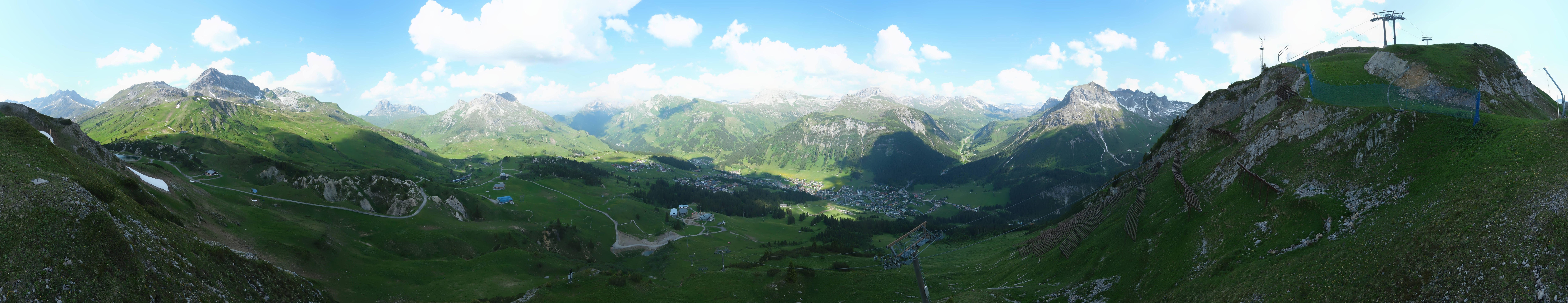 Archiv Foto Webcam Lech-Zürs: Kriegerhorn Panoramablick